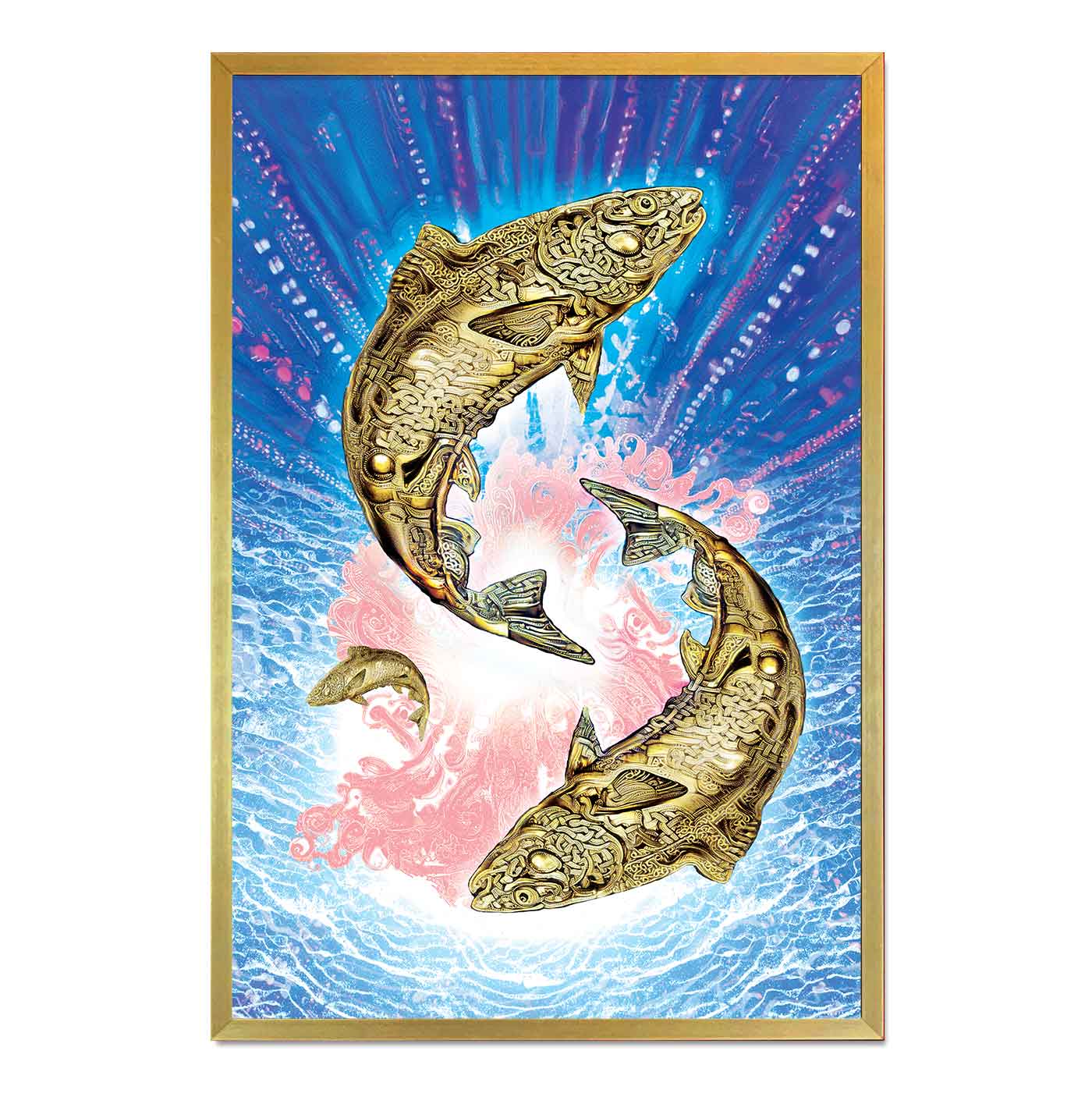 'Celtic Salmon' Framed Print