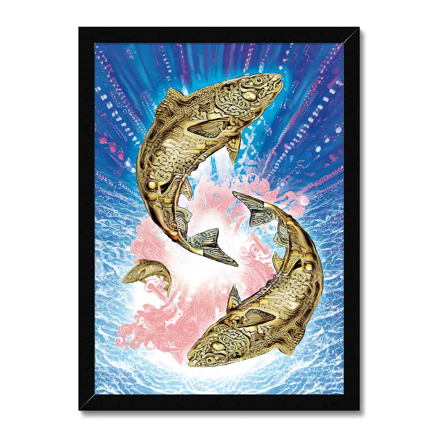 'Celtic Salmon' Framed Print
