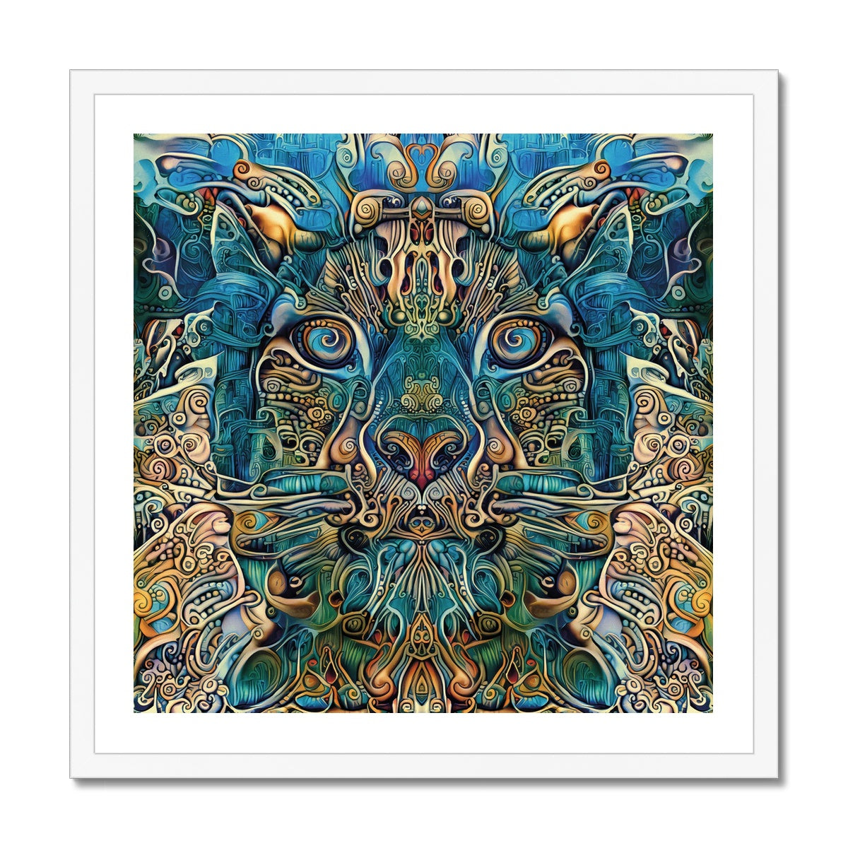 'Snow Leopard' Framed Print