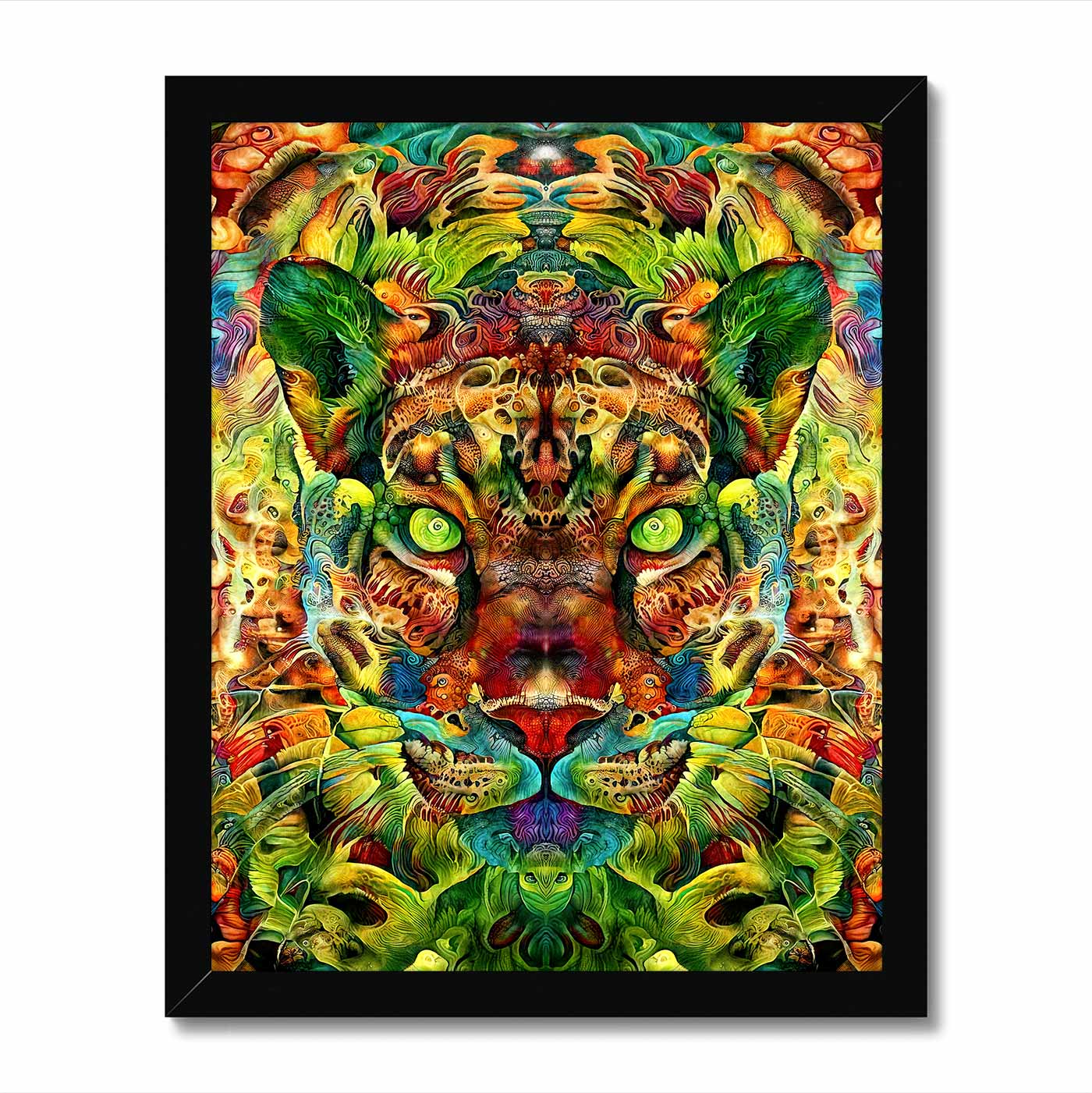 'Ayahuascero Jaguar II' Framed Print