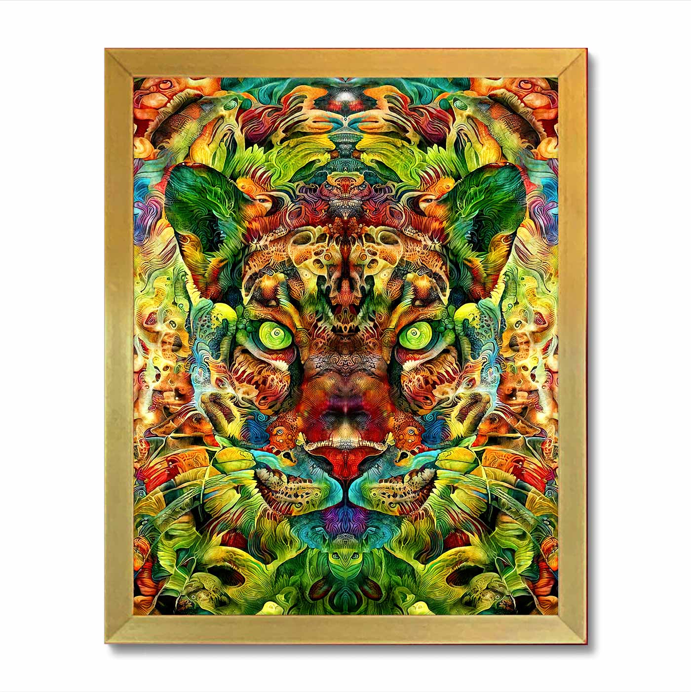 'Ayahuascero Jaguar II' Framed Print