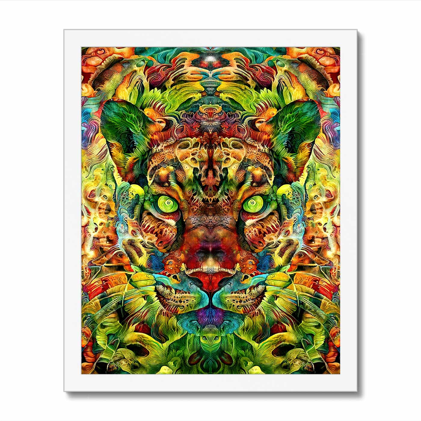 'Ayahuascero Jaguar II' Framed Print