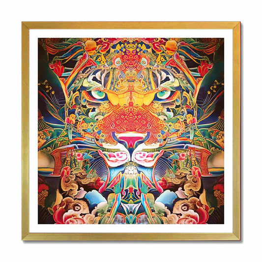 'Ayahuascero Jaguar'  Framed Print