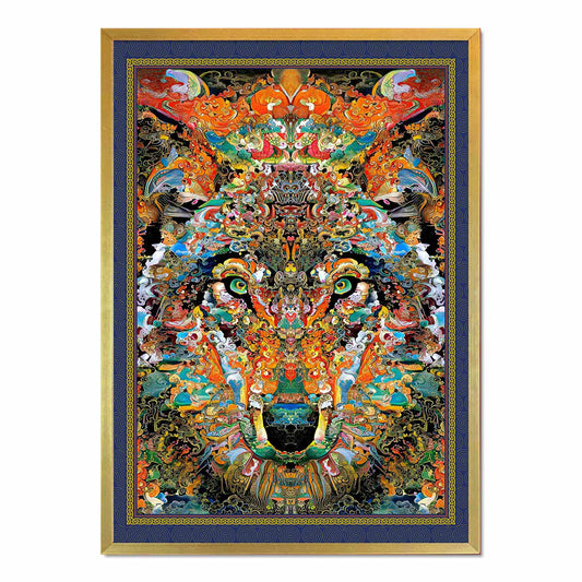 'Medicine Fire Wolf' Framed Print