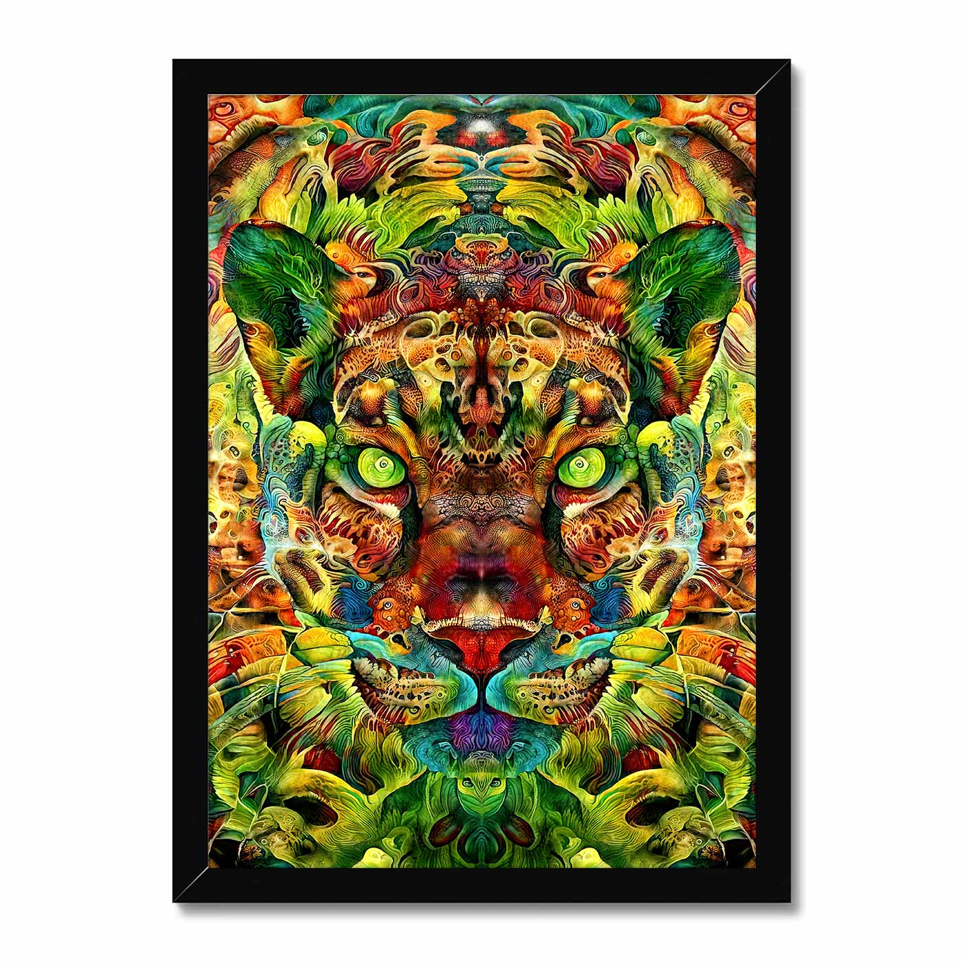 'Ayahuascero Jaguar II' Framed Print