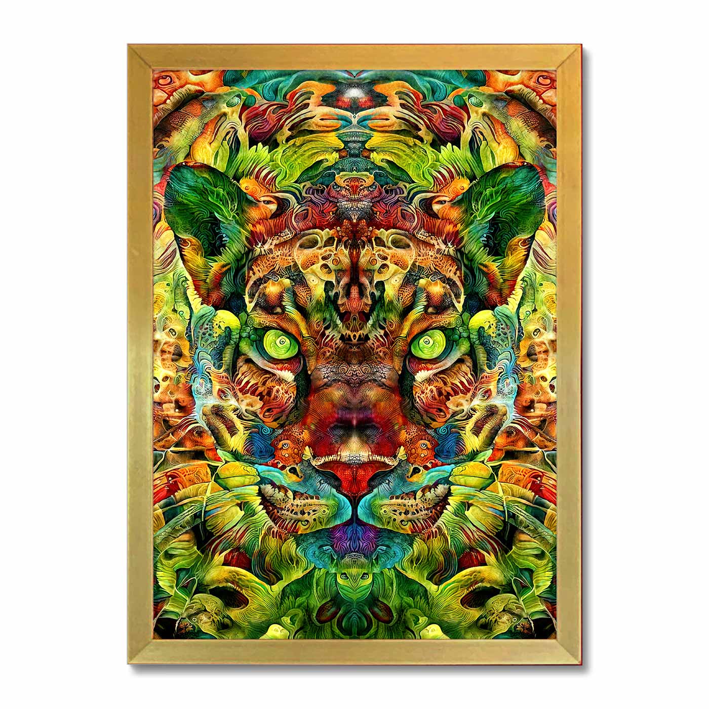 'Ayahuascero Jaguar II' Framed Print