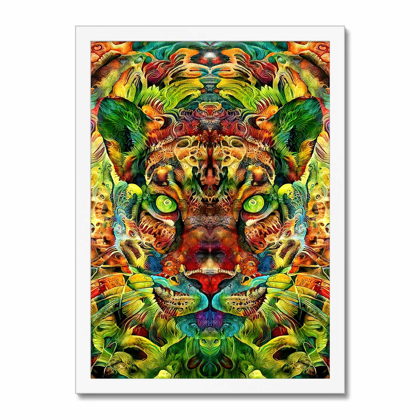 'Ayahuascero Jaguar II' Framed Print