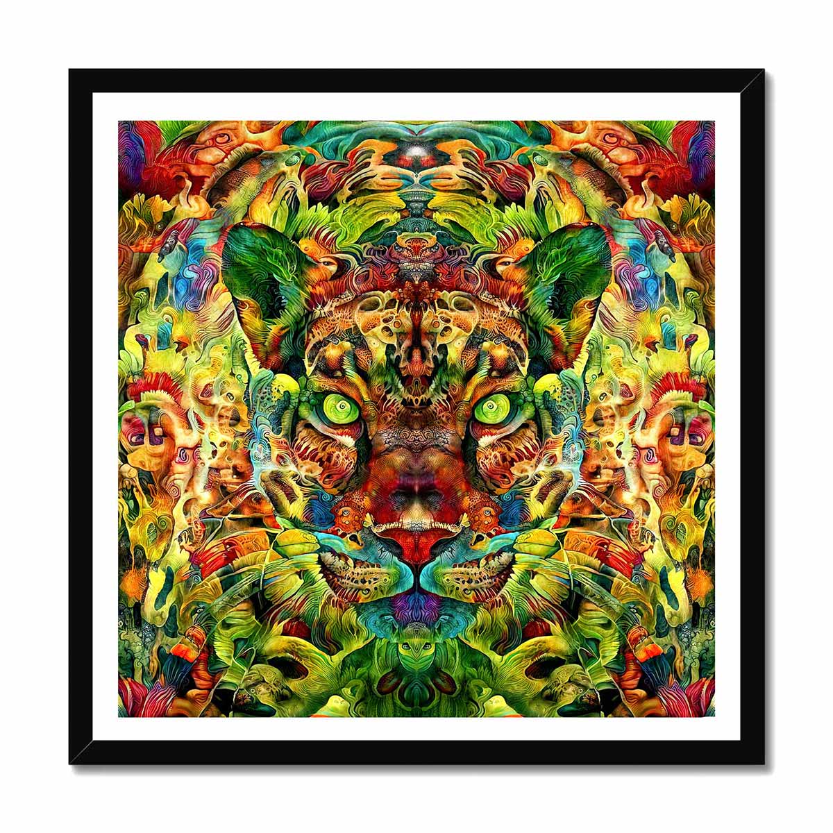 'Ayahuascero Jaguar II' Framed Print