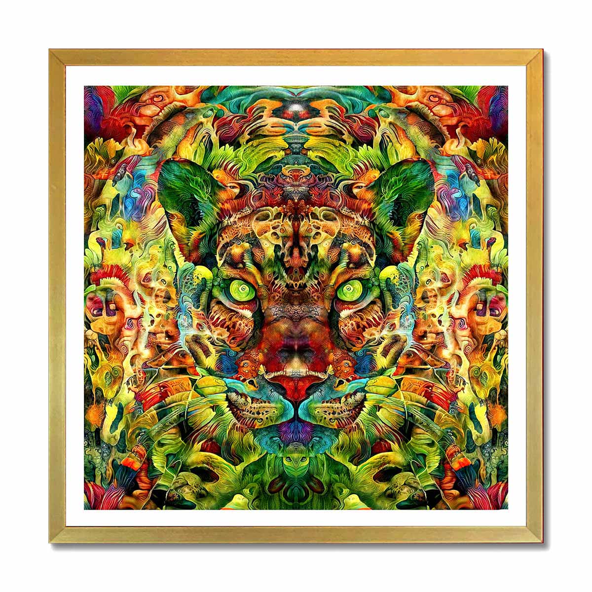 'Ayahuascero Jaguar II' Framed Print