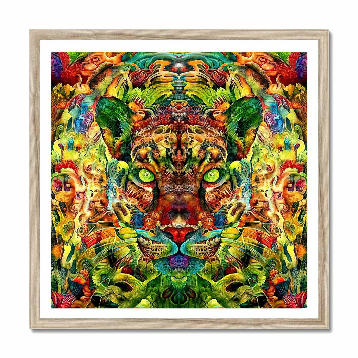 'Ayahuascero Jaguar II' Framed Print