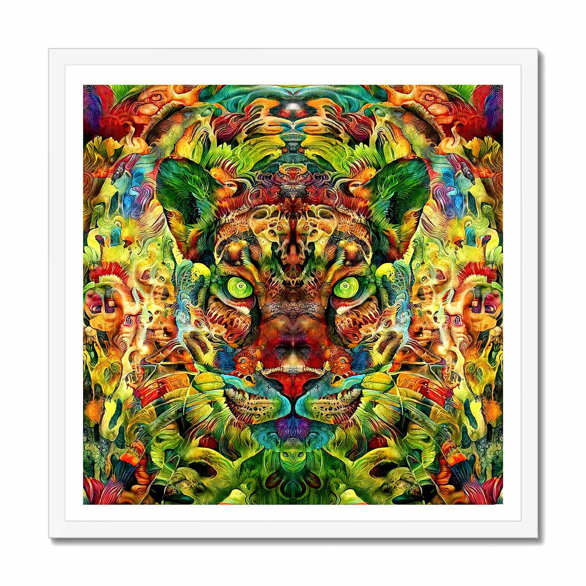 'Ayahuascero Jaguar II' Framed Print